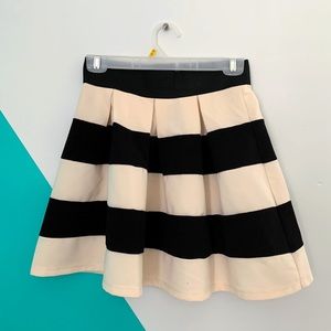 modcloth cream and black circle skater skirt size small retro style
